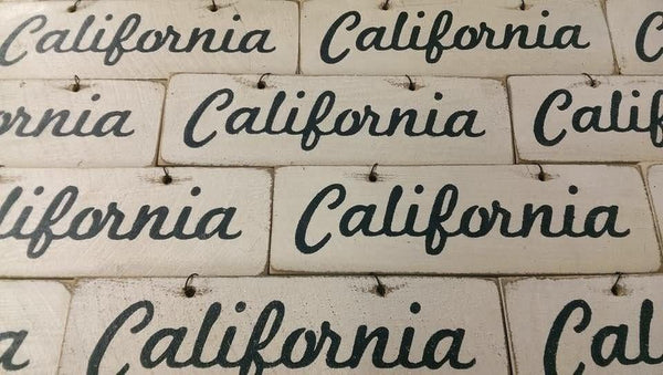 Cursive Calidian Sign CALIFORNIA (Cursive) – Weathered Signs