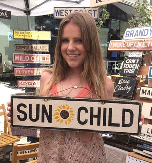 Sun Child Wood Sign | Weathered Signs