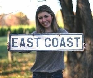 East Coast wood sign - Brandy Melville Signs | Weathered Signs  