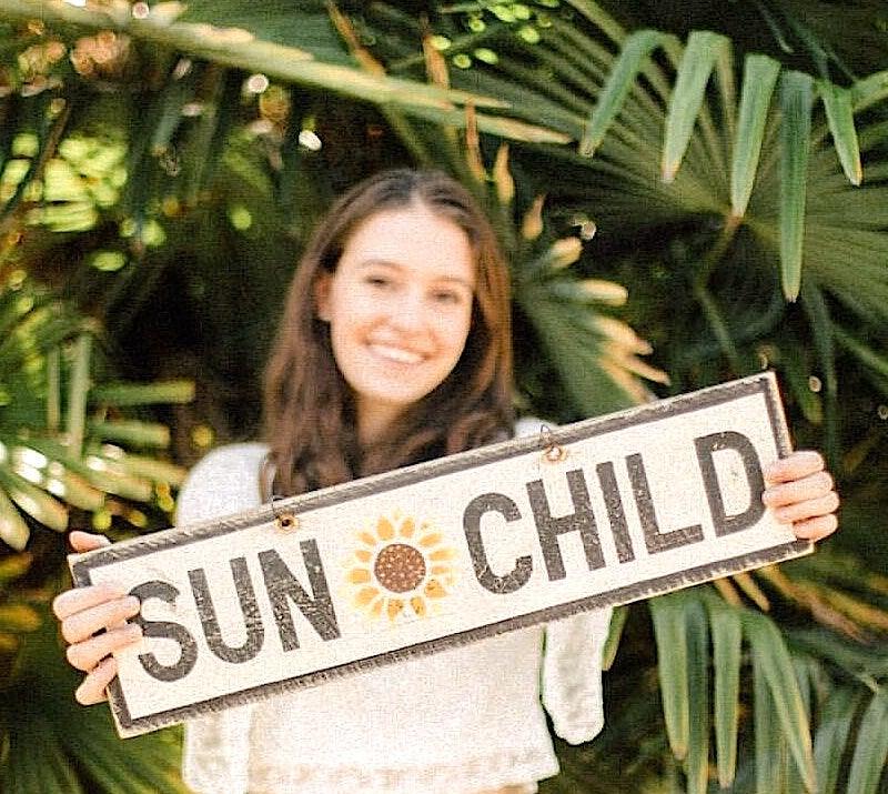 Sun Child Personalized Wood Sign