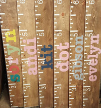 GROWTH CHART with Name - Weathered Signs