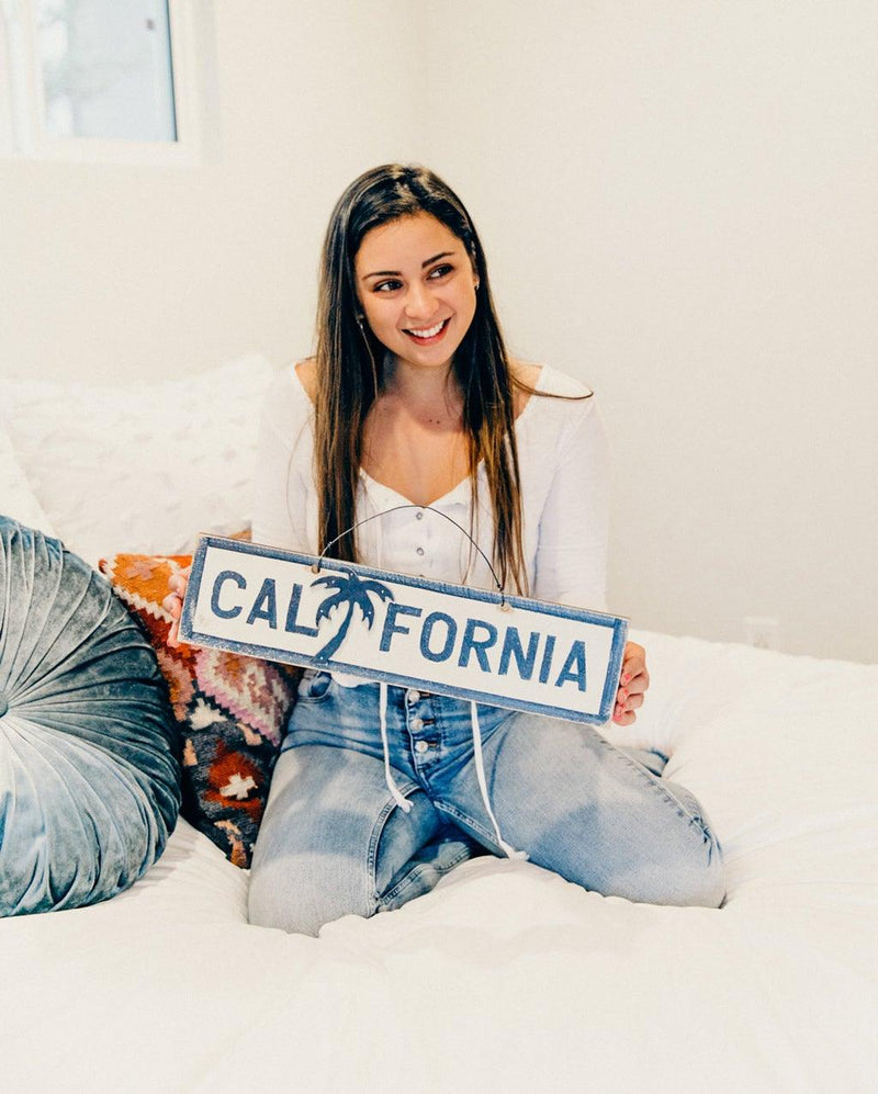 CALIFORNIA with Palm - Weathered Signs