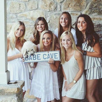 Sorority Wood Signs for Dorms - Babe Cave | Weathered Signs