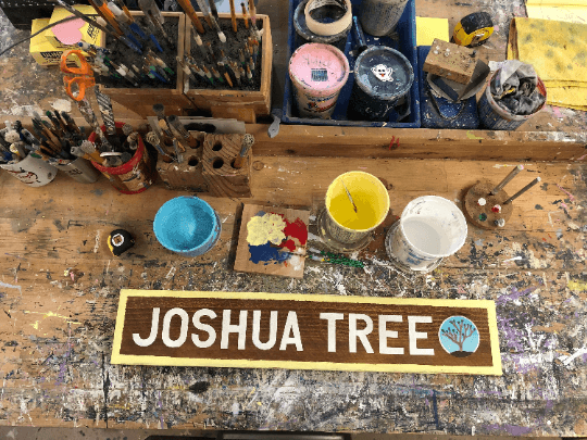 Joshua Tree Wood Sign - Weathered Signs