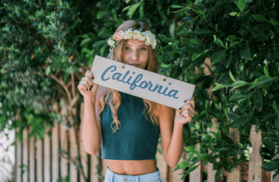 Cursive Calidian Sign CALIFORNIA (Cursive) – Weathered Signs